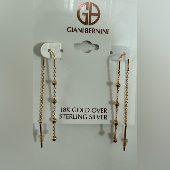 Giani Bernini Jewelry - Giani Bernini 18K Gold Over Sterling Silver threader Drop Earrings